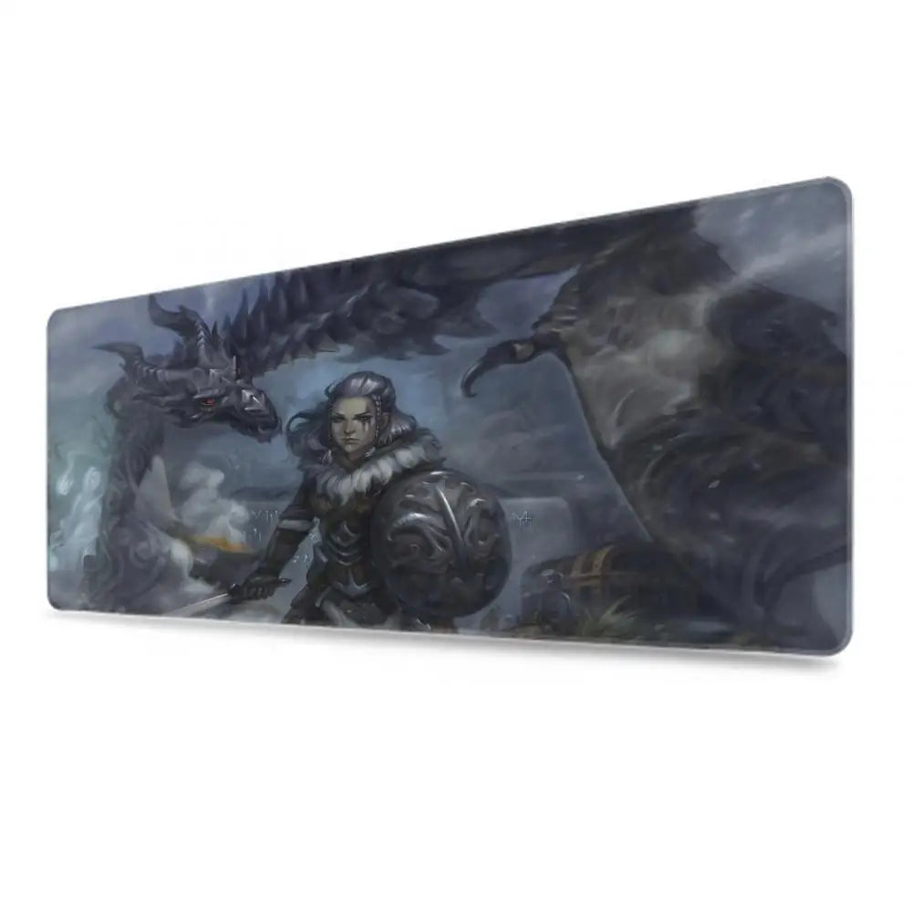 Skyrim Large Gaming Mouse Pad Computer Mousepad PC Gamer Laptop Mouse Mat Office Mausepad XXL Silicone Keyboard Mat Desk Pad