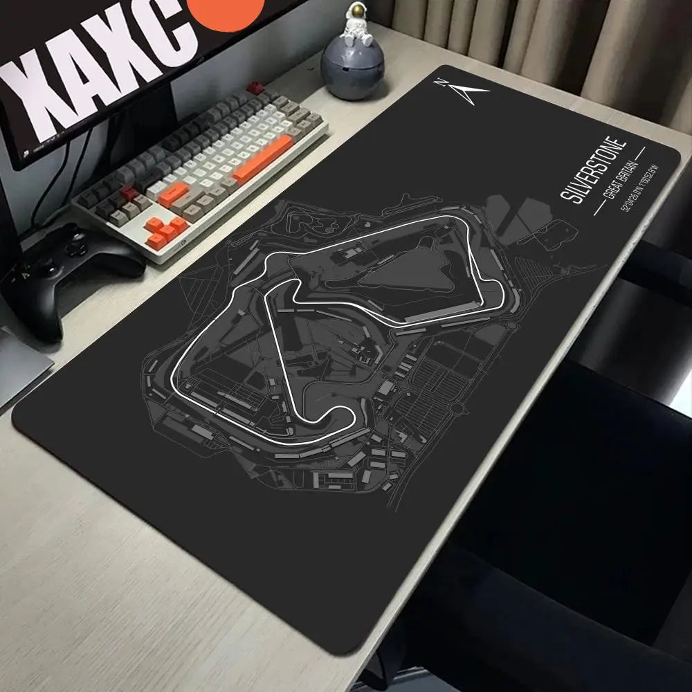 Formula 1 Racing Circuit Mouse Pad Desk Mouse Pad Cute HD Desk Pad Extended Gaming Keyboard Mats Large XXL Gamer Mousepad 90x40