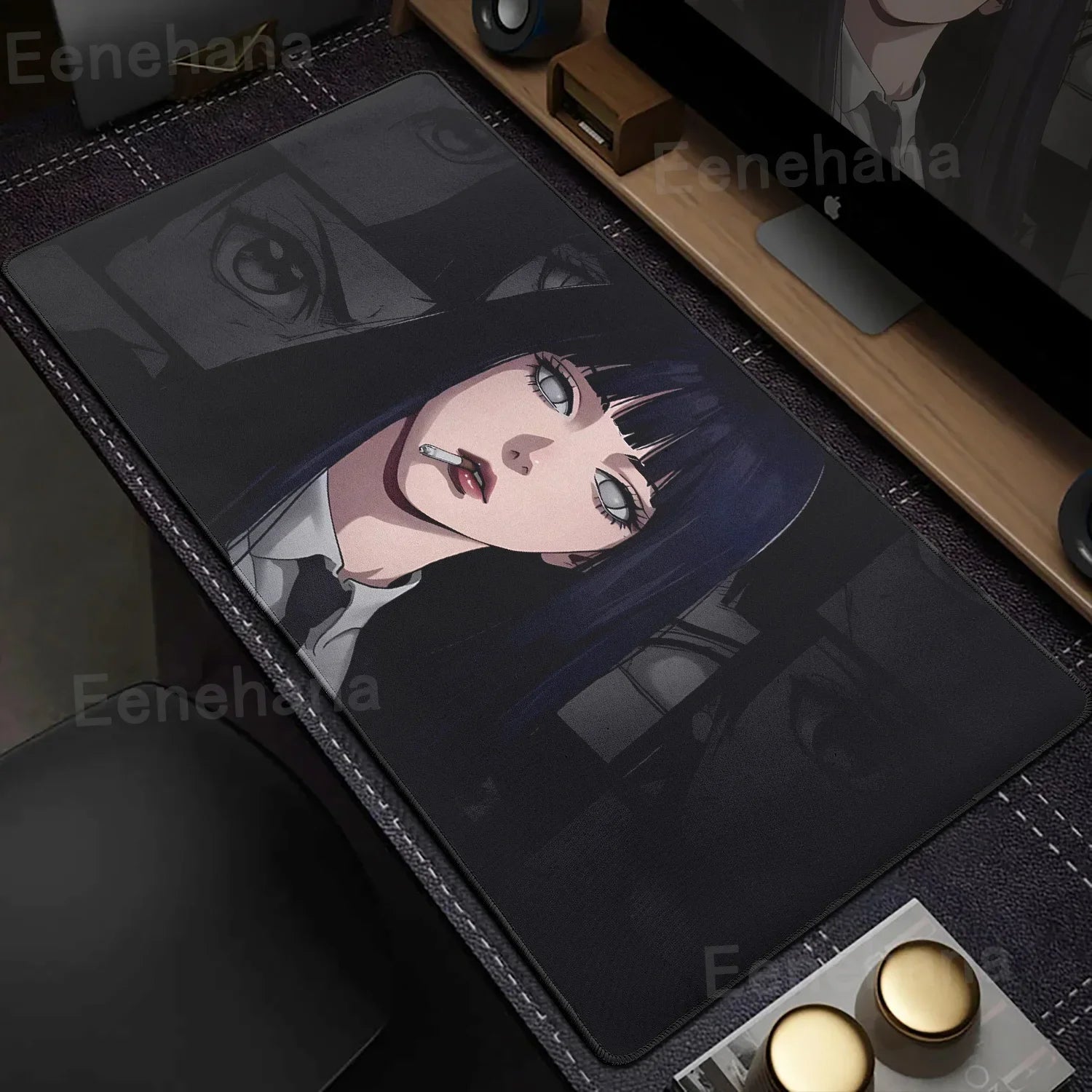 ftvae Devil Mask Rubber Mousepad Anime Goth Girls Gaming Mouse Mat Gamer Locking Edge Computer Mouse Pad Big Office HD Print Des