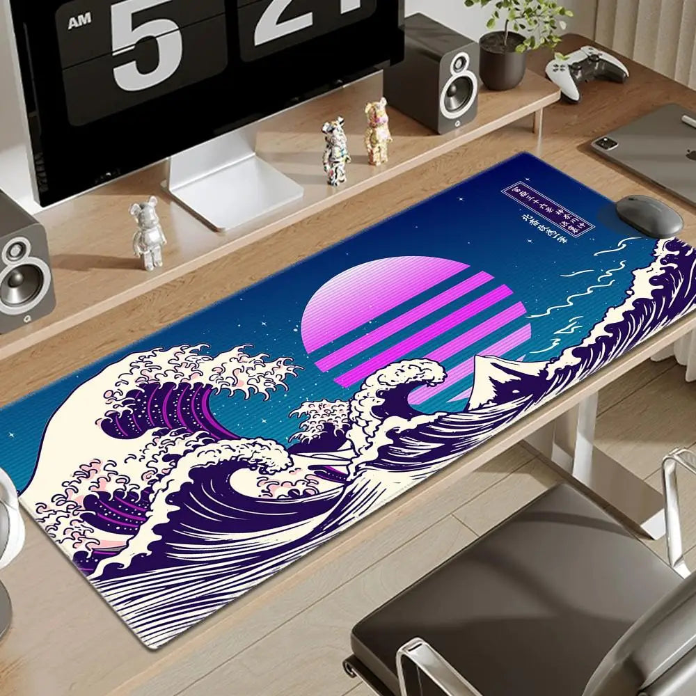 Computer Art Mouse Pad Japan The Great Wave of Kanagawa Large Gaming Mousepad Gamer XL Rubber Otaku Keyboard Pad Laptop Desk Mat
