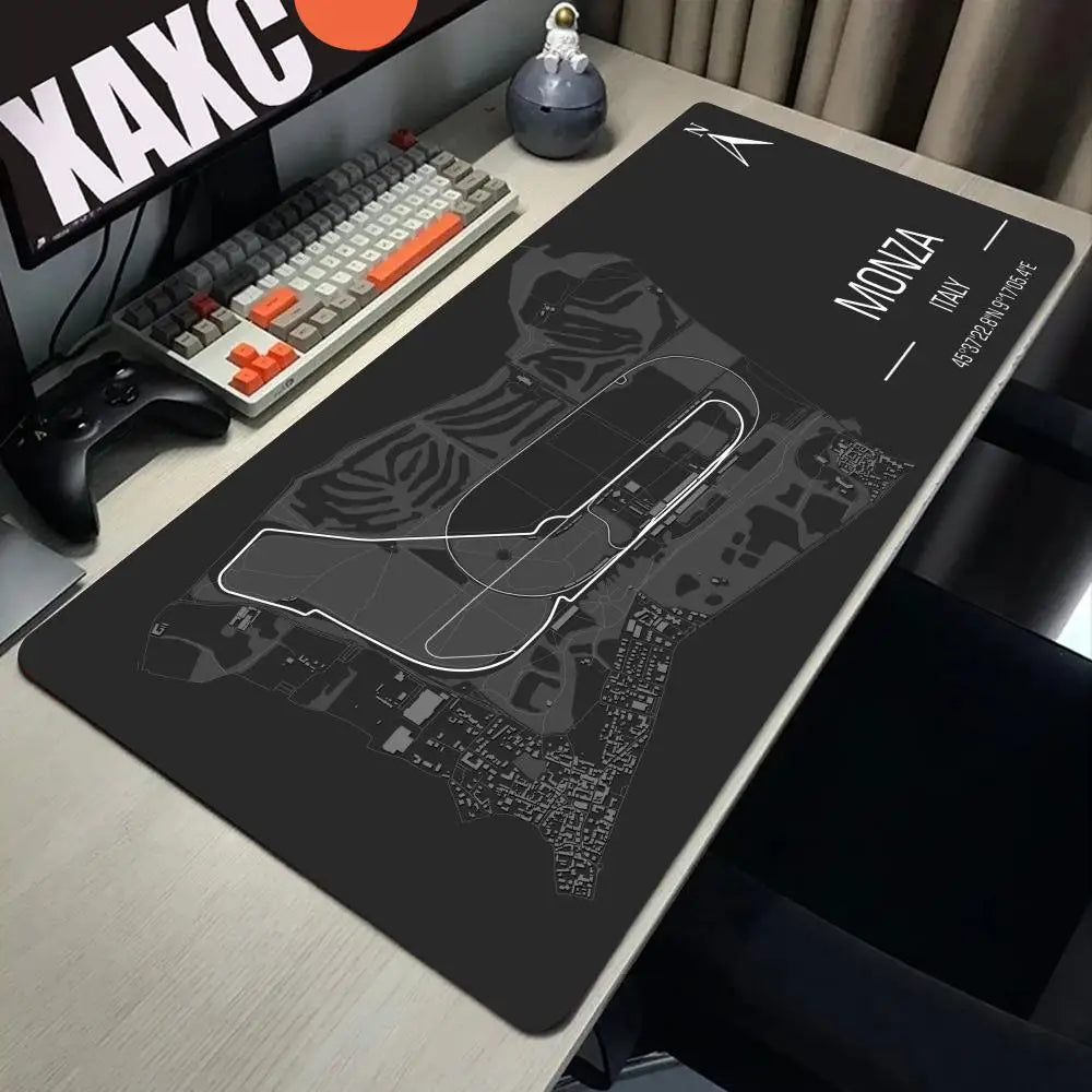 Formula 1 Racing Circuit Mouse Pad Desk Mouse Pad Cute HD Desk Pad Extended Gaming Keyboard Mats Large XXL Gamer Mousepad 90x40