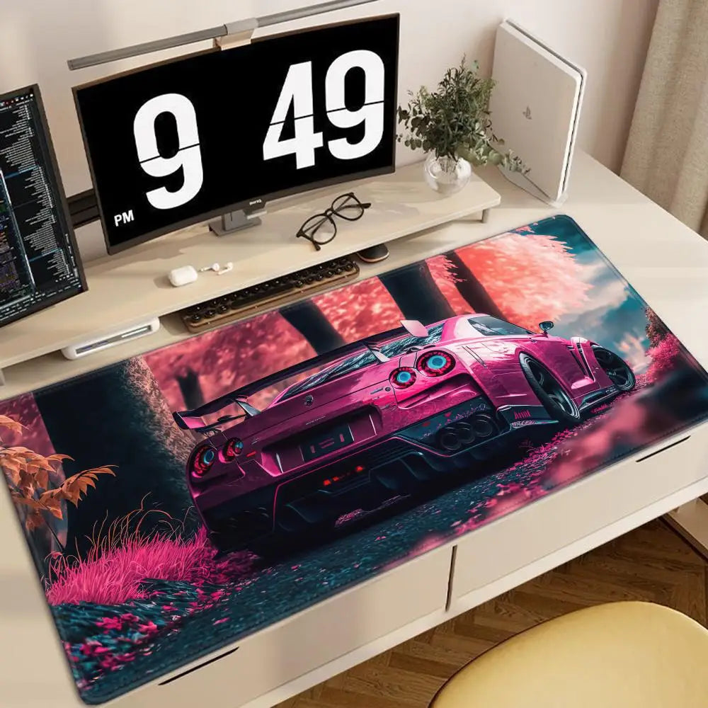 Racing GTR Sports Car Mousepad Cartoon Lockedge Large Gaming Mouse Pad Computer Gamer Keyboard Mouse Mat Desk For PC Desk Pad