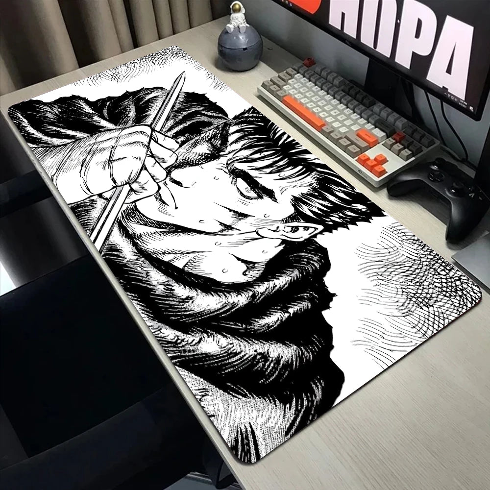 Laptop Mouse Speed Computer Mat Accessories Padmouse Mouse Pad Keyboard in berserk Desk Guts Gamer Big Gaming Guts sword Berserk