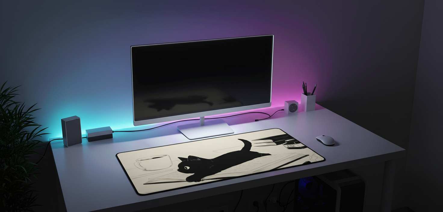 New Original Mouse Pad Anime Cute Cat Mousepad 400x700mm Large Keyboard Mats Kawaii Desk Mat Company Desk Pad for Gift Mousepads