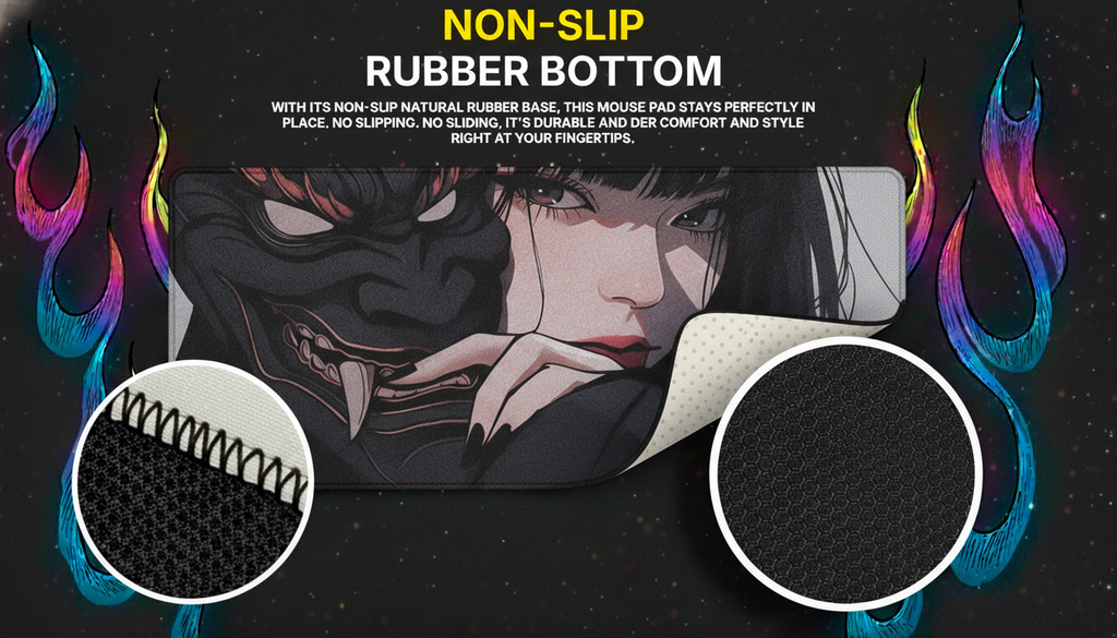 40x90cm Gaming Samurai Oni Mouse Pad Japan Mask Girl Deskmat Large Gamer Professional Premium Mousepad Speed Control Accessories