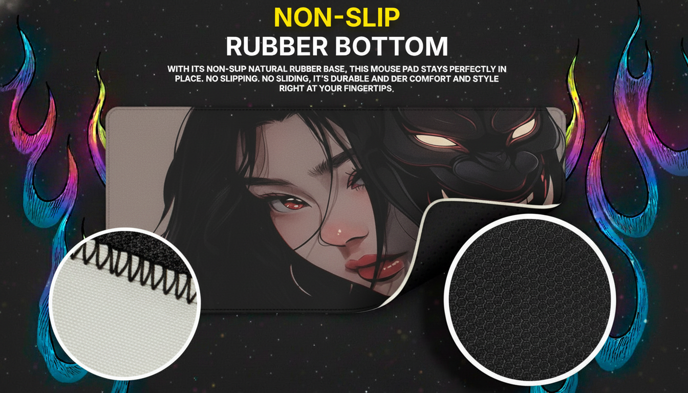 40x90cm Gaming Samurai Oni Mouse Pad Japan Mask Girl Deskmat Large Gamer Professional Premium Mousepad Speed Control Accessories