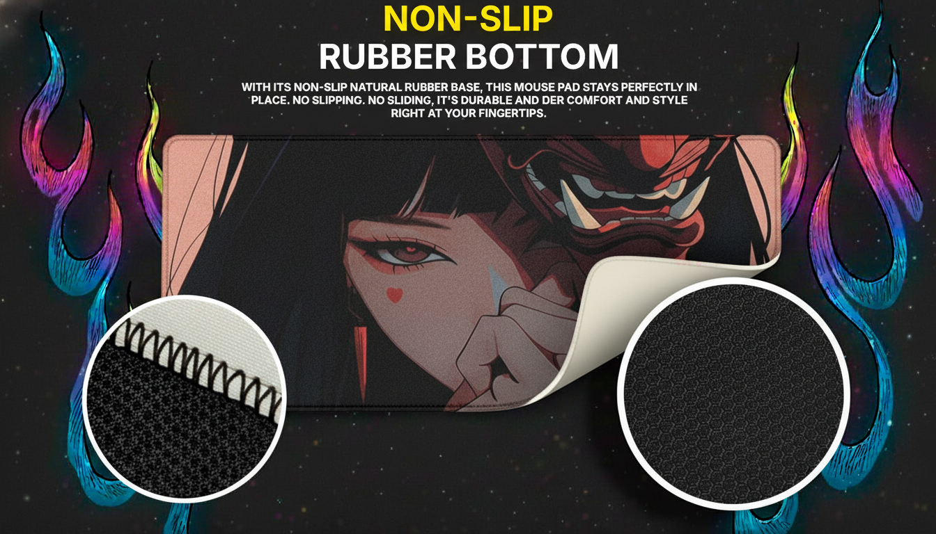 40x90cm Gaming Samurai Oni Mouse Pad Japan Mask Girl Deskmat Large Gamer Professional Premium Mousepad Speed Control Accessories