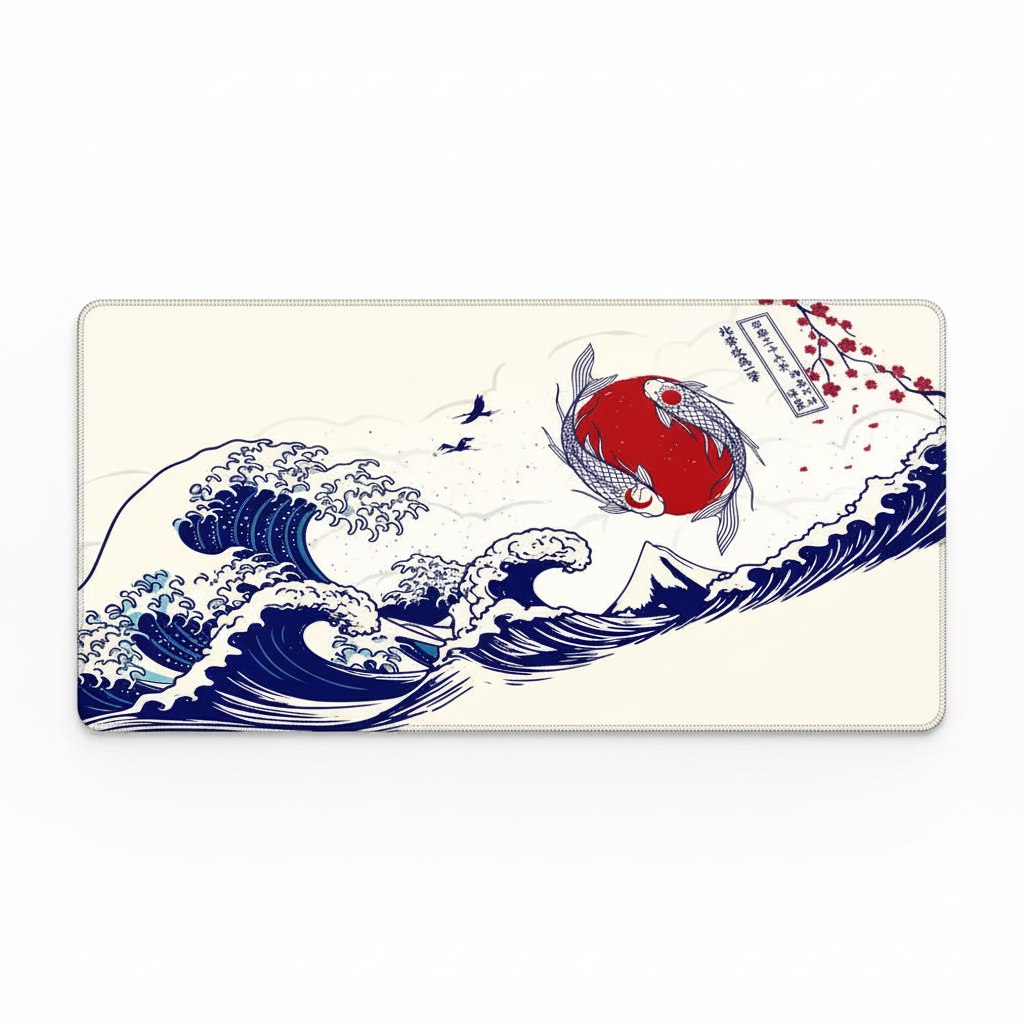 Computer Art Mouse Pad Japan The Great Wave of Kanagawa Large Gaming Mousepad Gamer XL Rubber Otaku Keyboard Pad Laptop Desk Mat